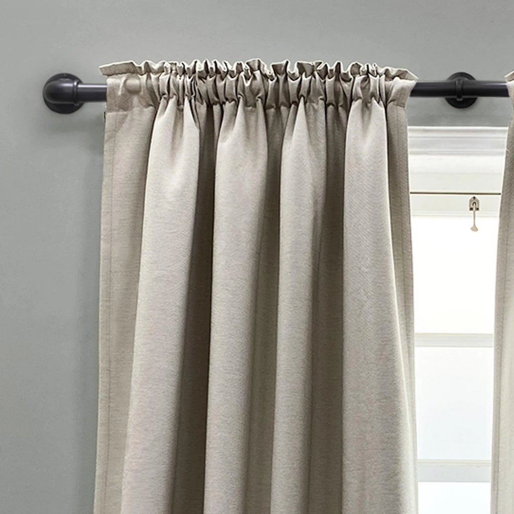 1" Matte Black Curtain Rod H815034