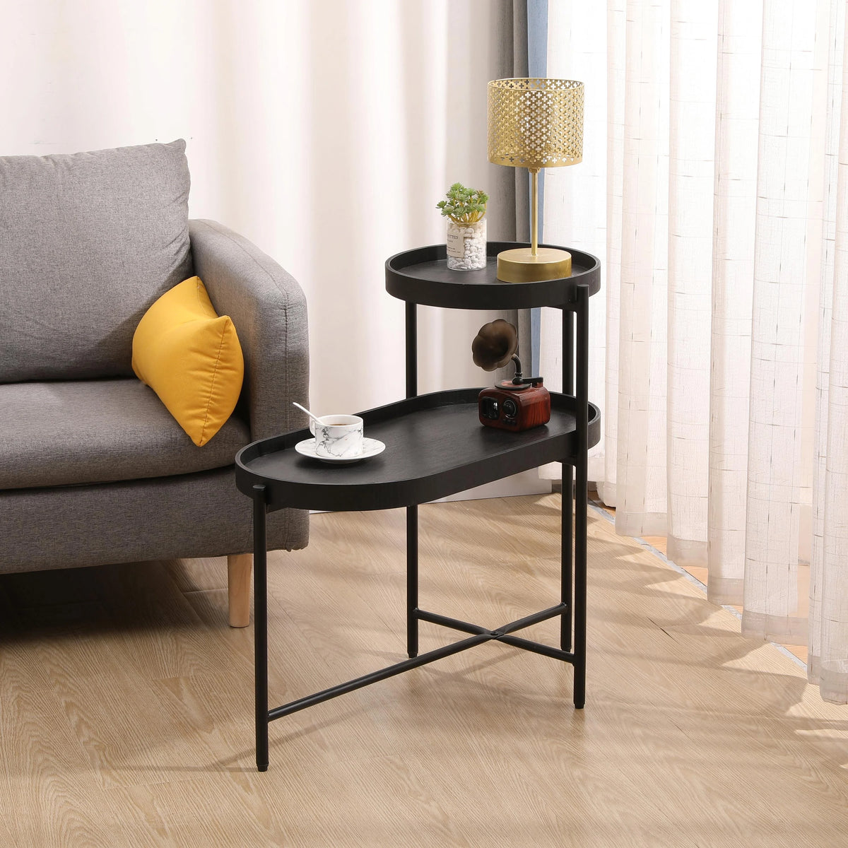 2-Tier Side Table with Storage P4043