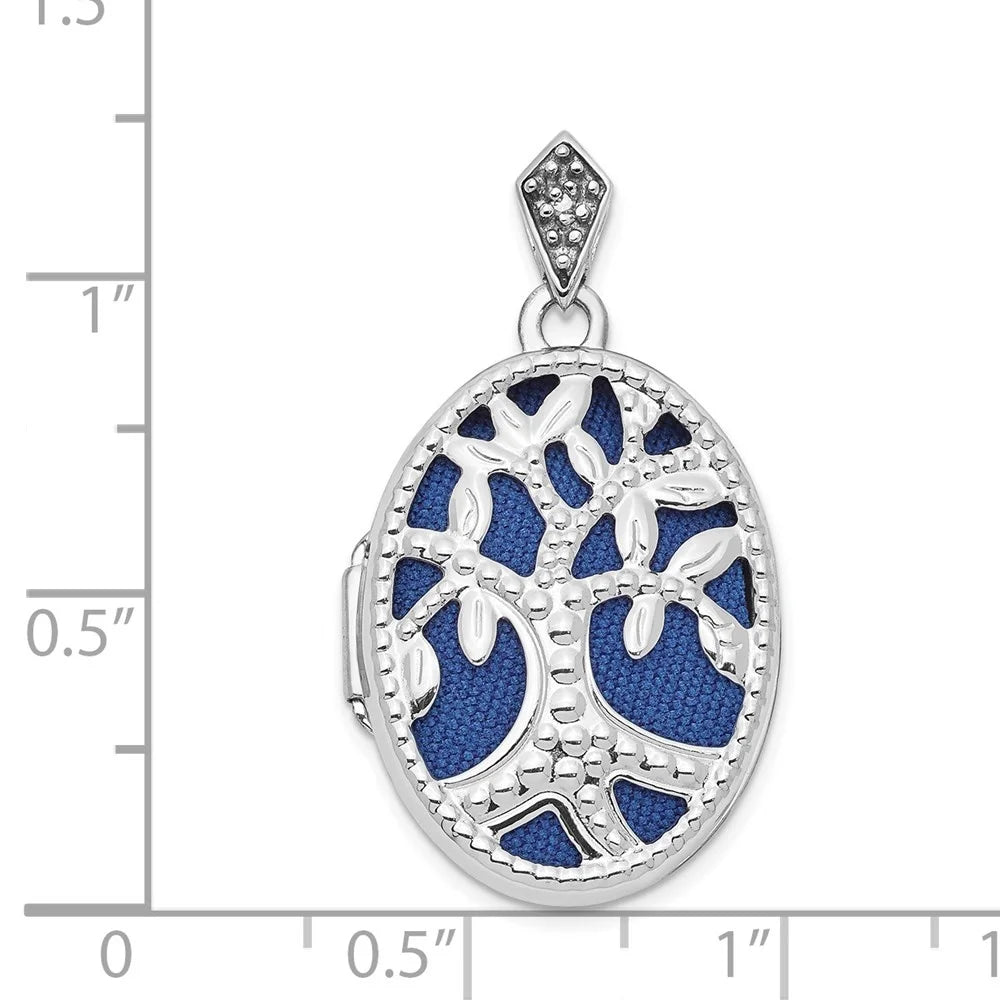 14k White Gold Diamond Locket Pendant G38233