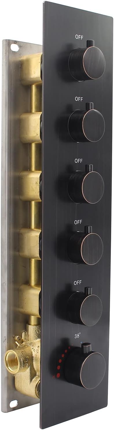 Chrome 3-way Brass Thermostatic Shower Valve E87142