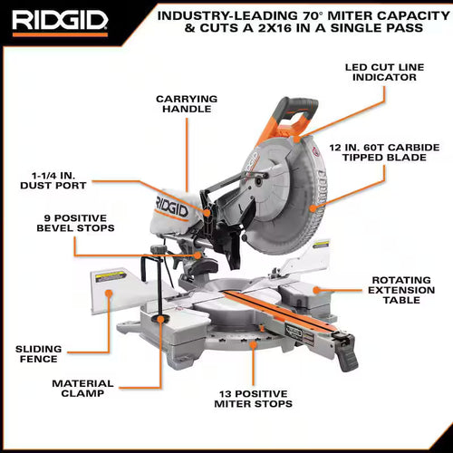 12 in. Dual Bevel Sliding Miter Saw Z559202