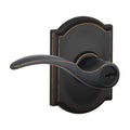 De Aged Bronze Keyed Entry Door Lever Set H15730