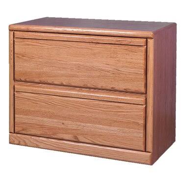 Golden Oak 2-Drawer Lateral Filing Cabinet O792
