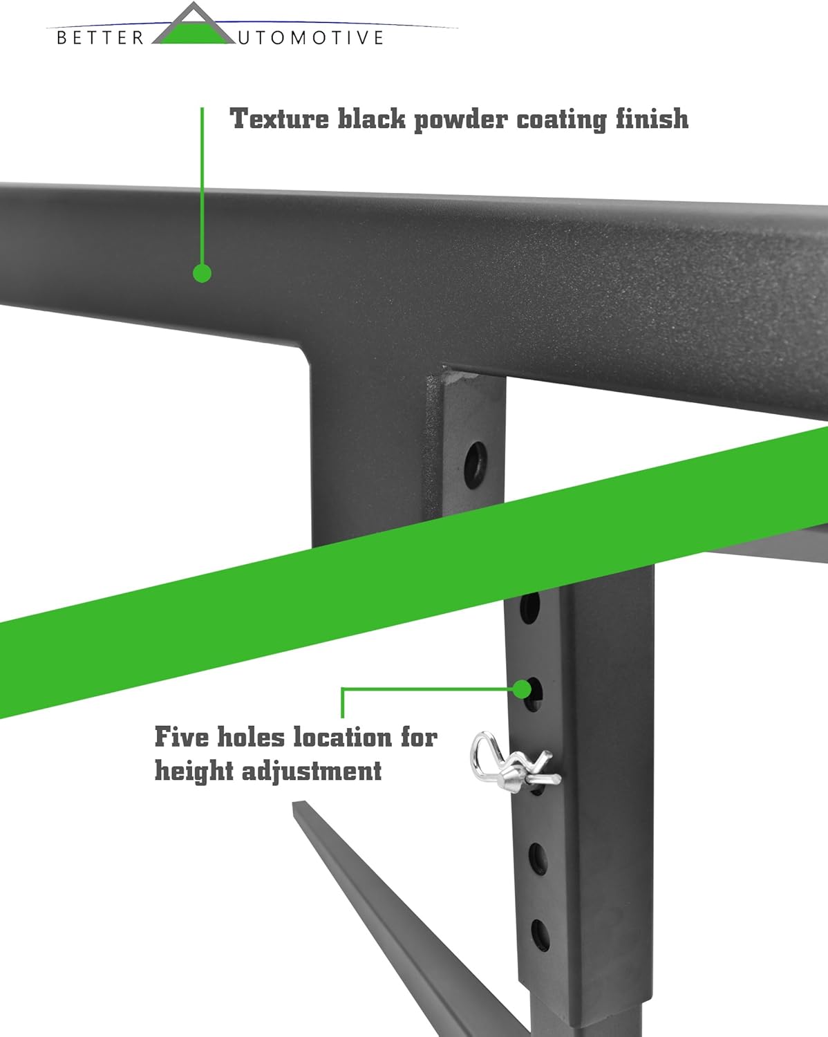 2" Truck Bed Trailer Hitch Mount Extender 500 LBS Capacity Utility Adjustable Universal Pick Up Extension Rack W825856