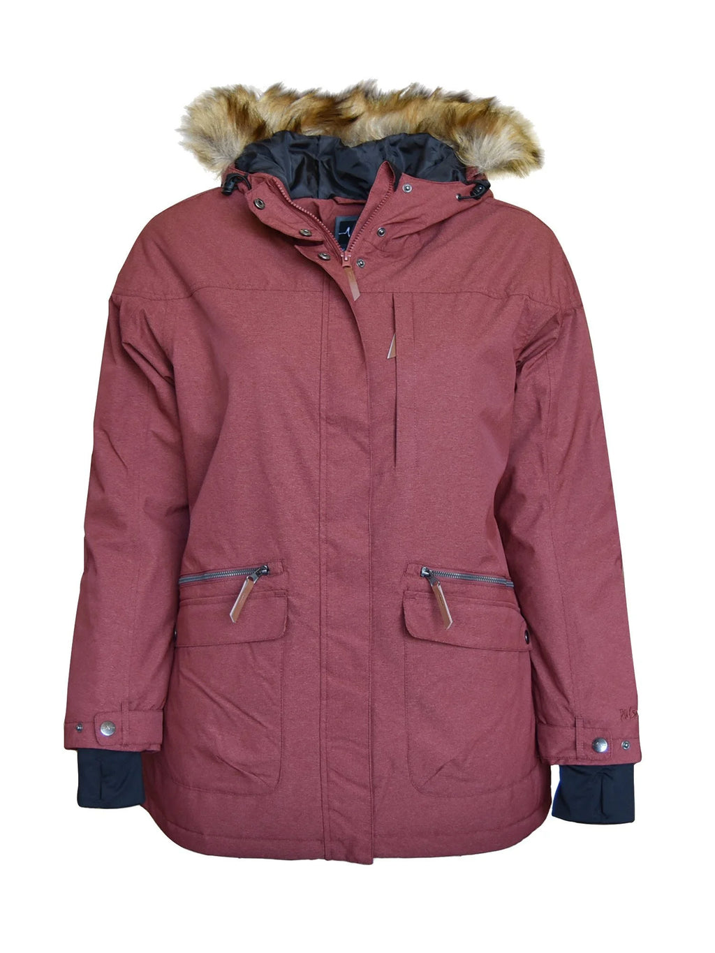 Women's Plus Size Insulated Parka Coat 1X - 3X D327