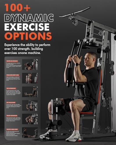 Home Gym with 150LBS Weight Stack H558