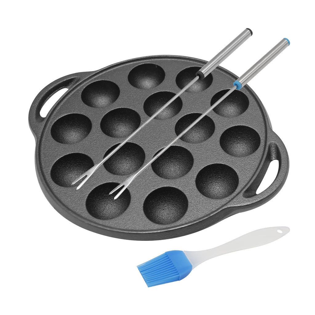 Cast Iron 15 Holes Takoyaki Pan H349494