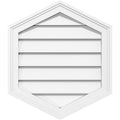 18x22W x 32x22H Vertical Peaked Surface Mount PVC Gable Vent 4/12 Pitch O816620