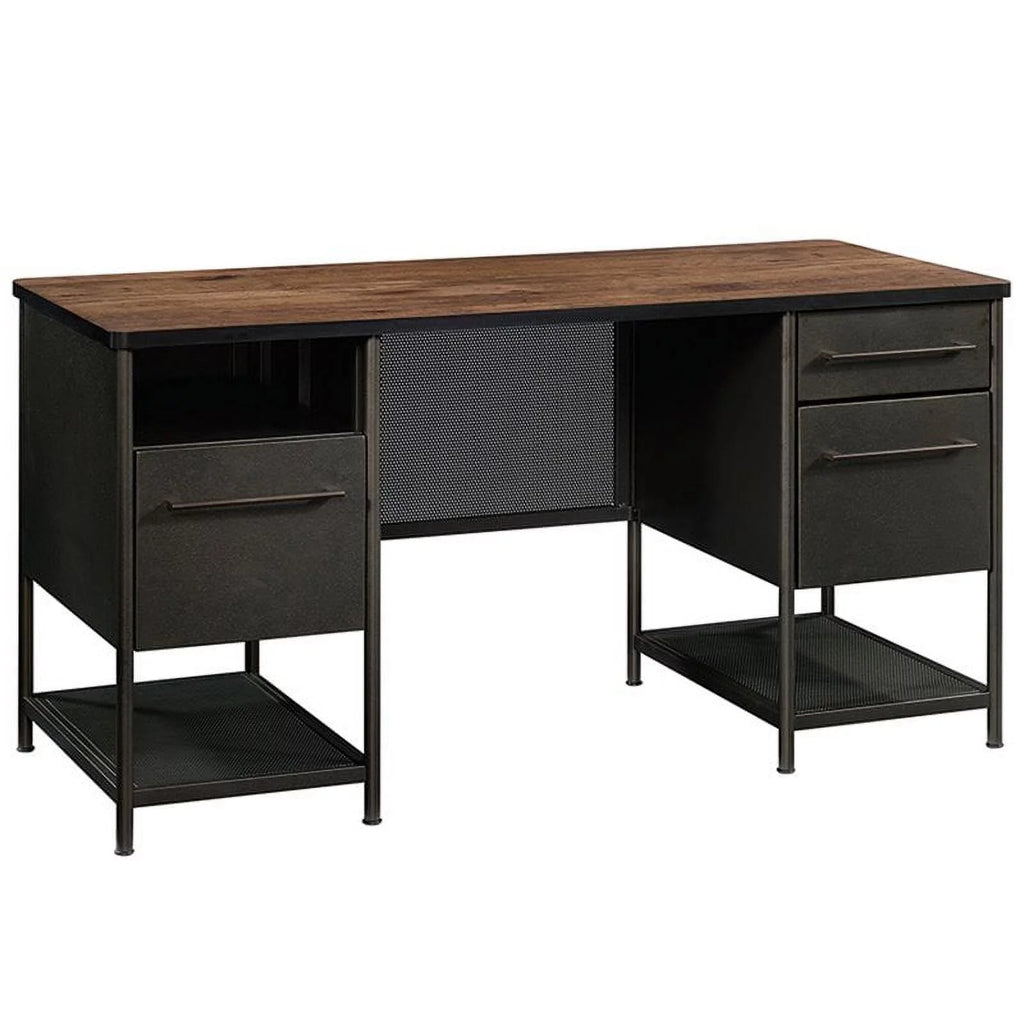 2 Piece Furniture Set with Executive Desk and 3-Drawer Metal Chest U7320