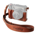 Black Leather Camera Case Kit with Shoulder Strap M4613