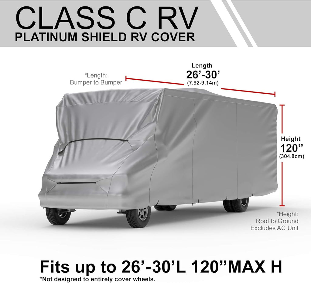 Weatherproof Class C RV Cover 20' - 23' Long with Fleece Lining W105303