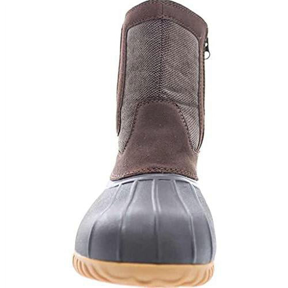 Brown Side-Zip Snow Boot J652