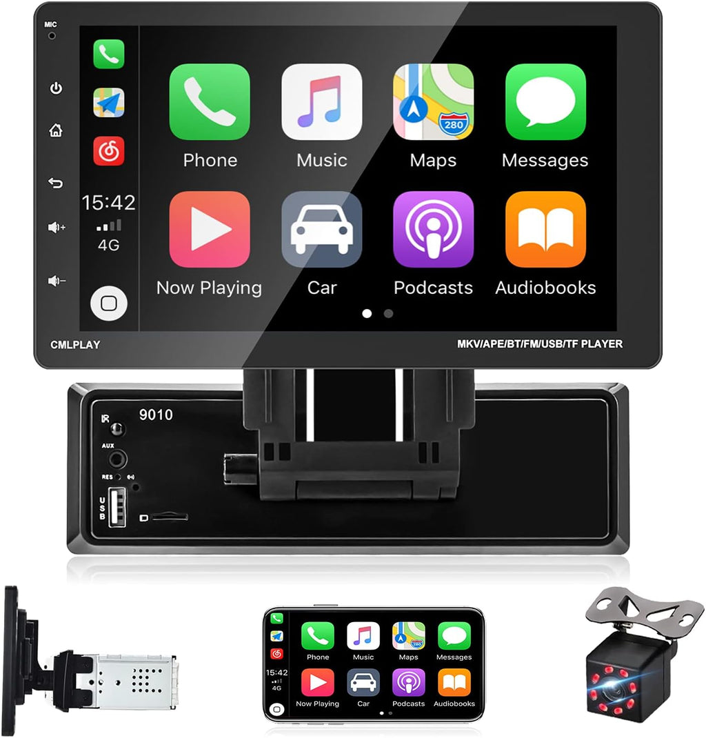 Single Din Car Stereo with 9 Inch Touch Screen and Backup Camera U10013