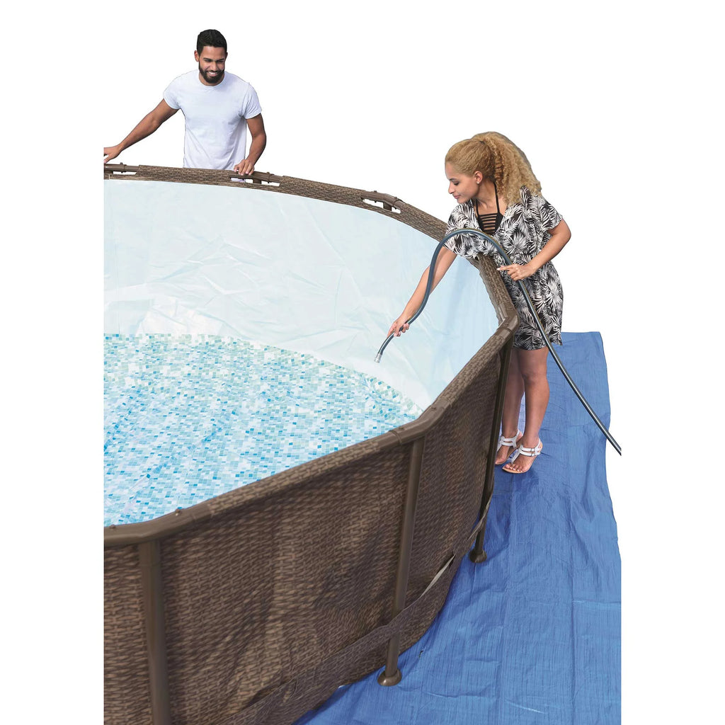 16ft x 48in Round Frame Above Ground Pool Set E699938