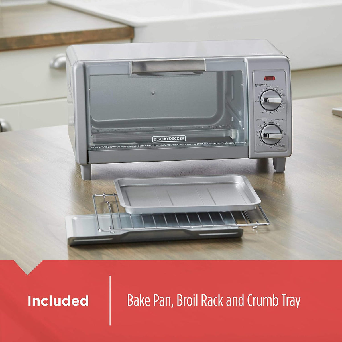4-Slice Stainless Steel Toaster Oven J39758