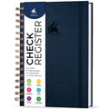 Black Spiral Hardcover Check Register B1184