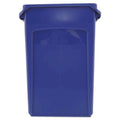 Blue Plastic Trash Can Recycling 21 to 25 Gallon X41322