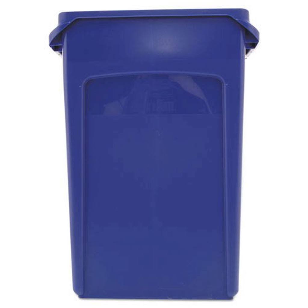Blue Plastic Trash Can Recycling 21 to 25 Gallon X41322