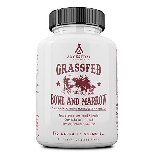 Grass Fed Beef Bone and Marrow Supplement, 3000mg, 180 Capsules Q604729