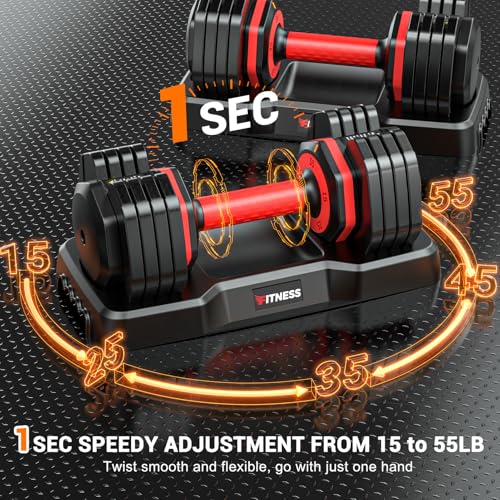 Adjustable Dumbbells Set of 2 with Anti-Slip Handle D80335