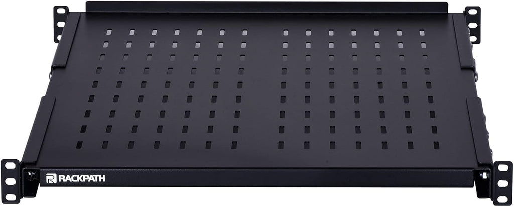 1U Adjustable Server Rack Shelf, 21.65 – 30.8 Inches, 242lbs Capacity, Pack of 2 Y4124