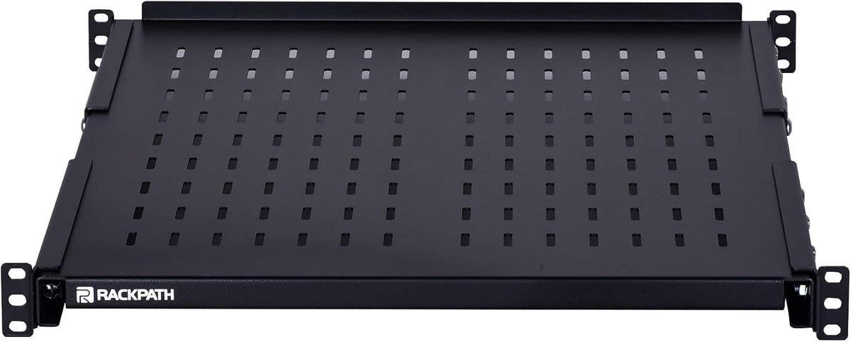 1U Adjustable Server Rack Shelf, 21.65 – 30.8 Inches, 242lbs Capacity, Pack of 2 Y4124