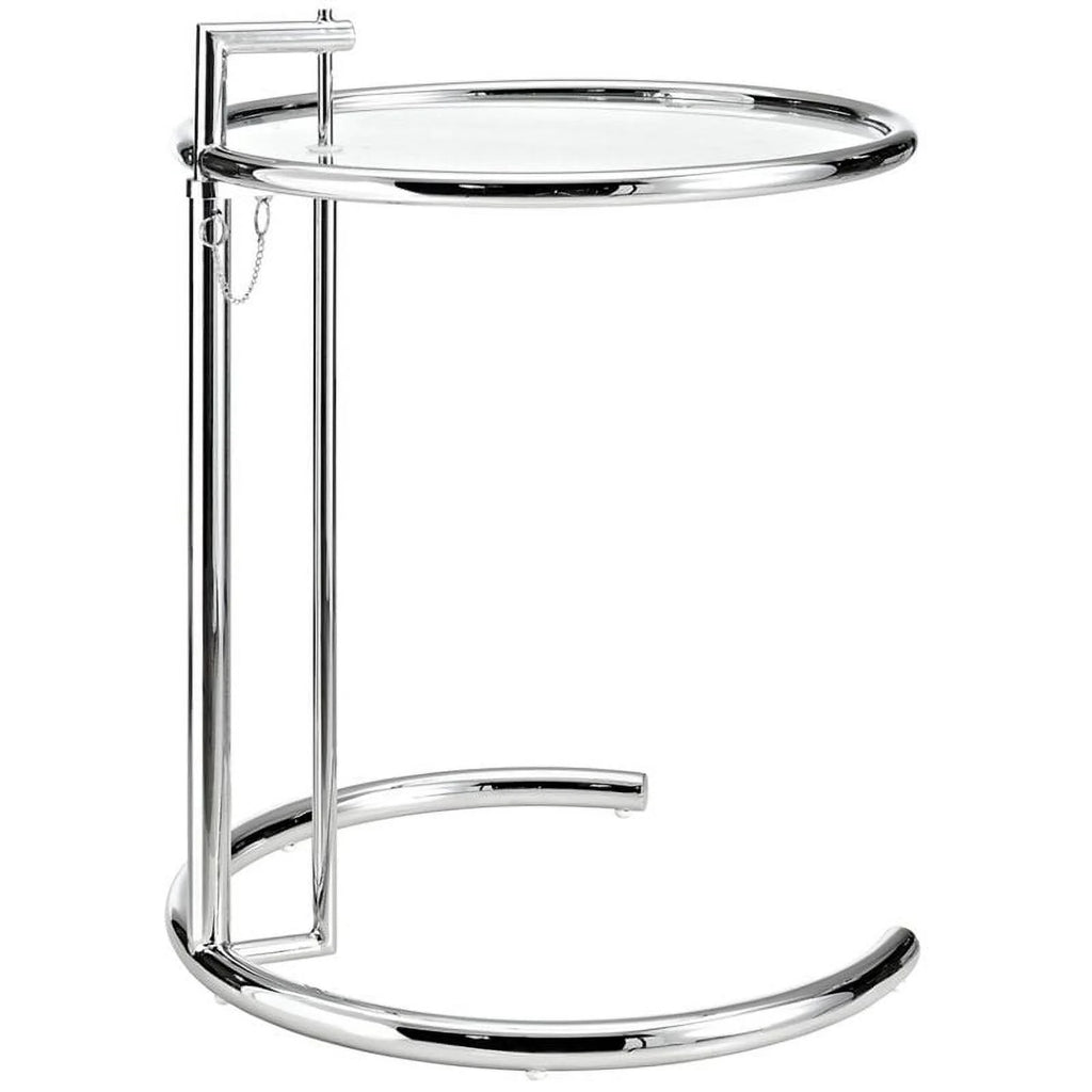 Adjustable Glass Top End Table Q5936