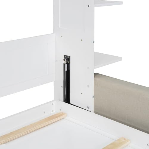 Queen Size Gray Murphy Bed with Sofa Cushion T77363