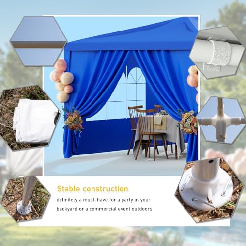 Black 10x30 Heavy Duty Party Tent with 8 Removable Sidewalls B40258
