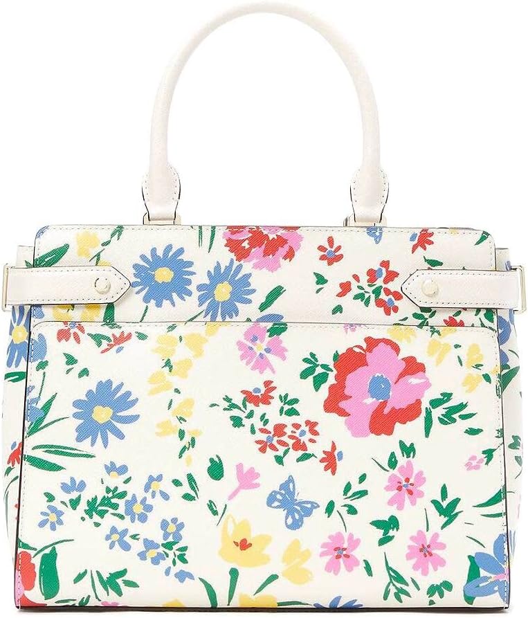 Cream Medium Top Zip Satchel Crossbody K485
