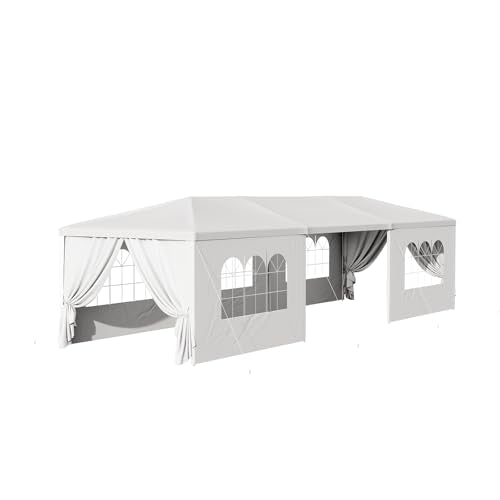 Black 10x30 Heavy Duty Party Tent with 8 Removable Sidewalls B40258