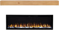 60 Inch Smart Electric Fireplace and 72 Inch Natural Finish Wood Mantel Bundle F5352