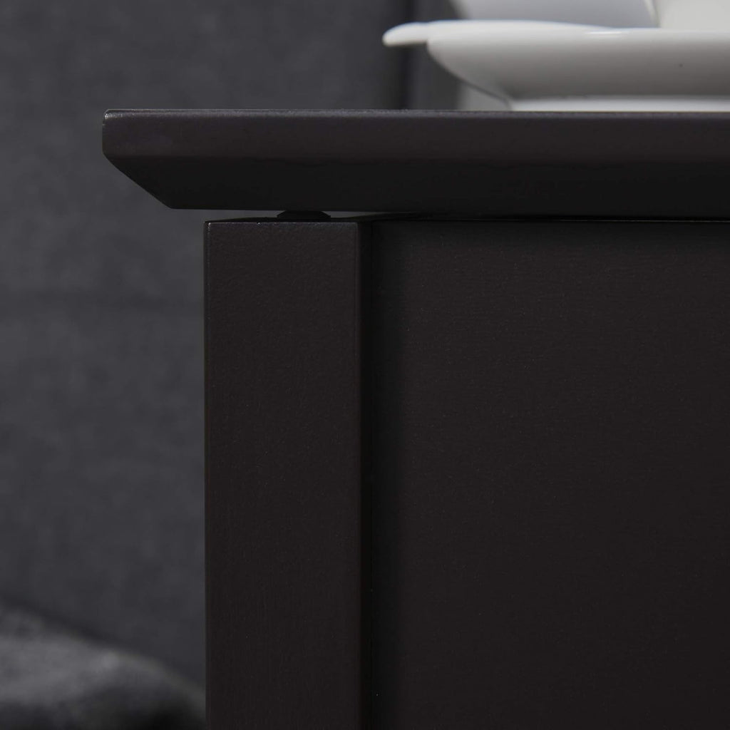 Flip Top Side Table with Storage Cabinet and Bottom Shelf V13312