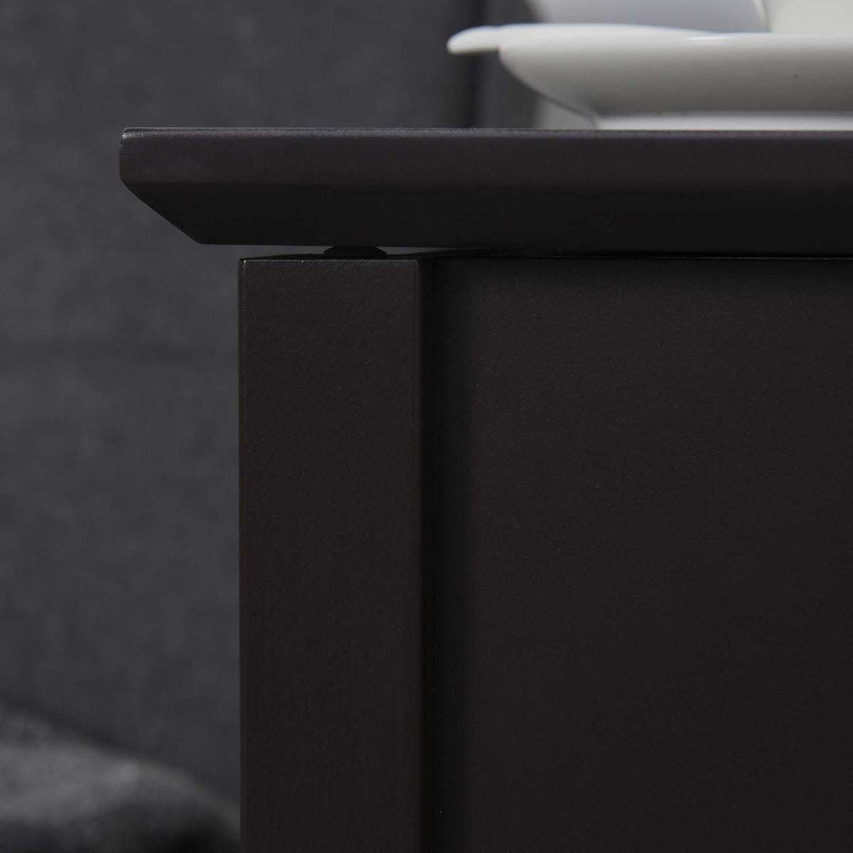 Flip Top Side Table with Storage Cabinet and Bottom Shelf V13312