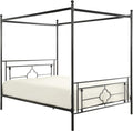 Queen Black Metal Canopy Bed L971