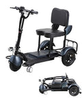 Black 3 Wheel Lightweight Folding Mobility Scooter X96859