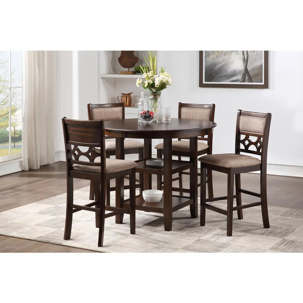 5-Piece Transitional Wood Counter Set in Cherry Z73435