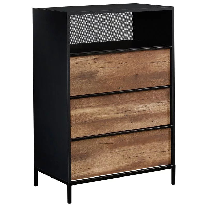 2 Piece Furniture Set with Executive Desk and 3-Drawer Metal Chest U7320