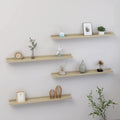 4 Piece MDF Floating Shelves Sonoma Oak F676