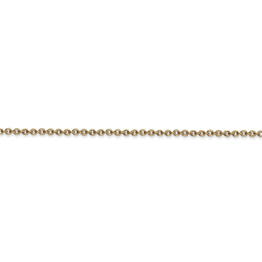 14k Gold 1.6mm Cable Chain Necklace 30 Inch 5.0 Grams O5104