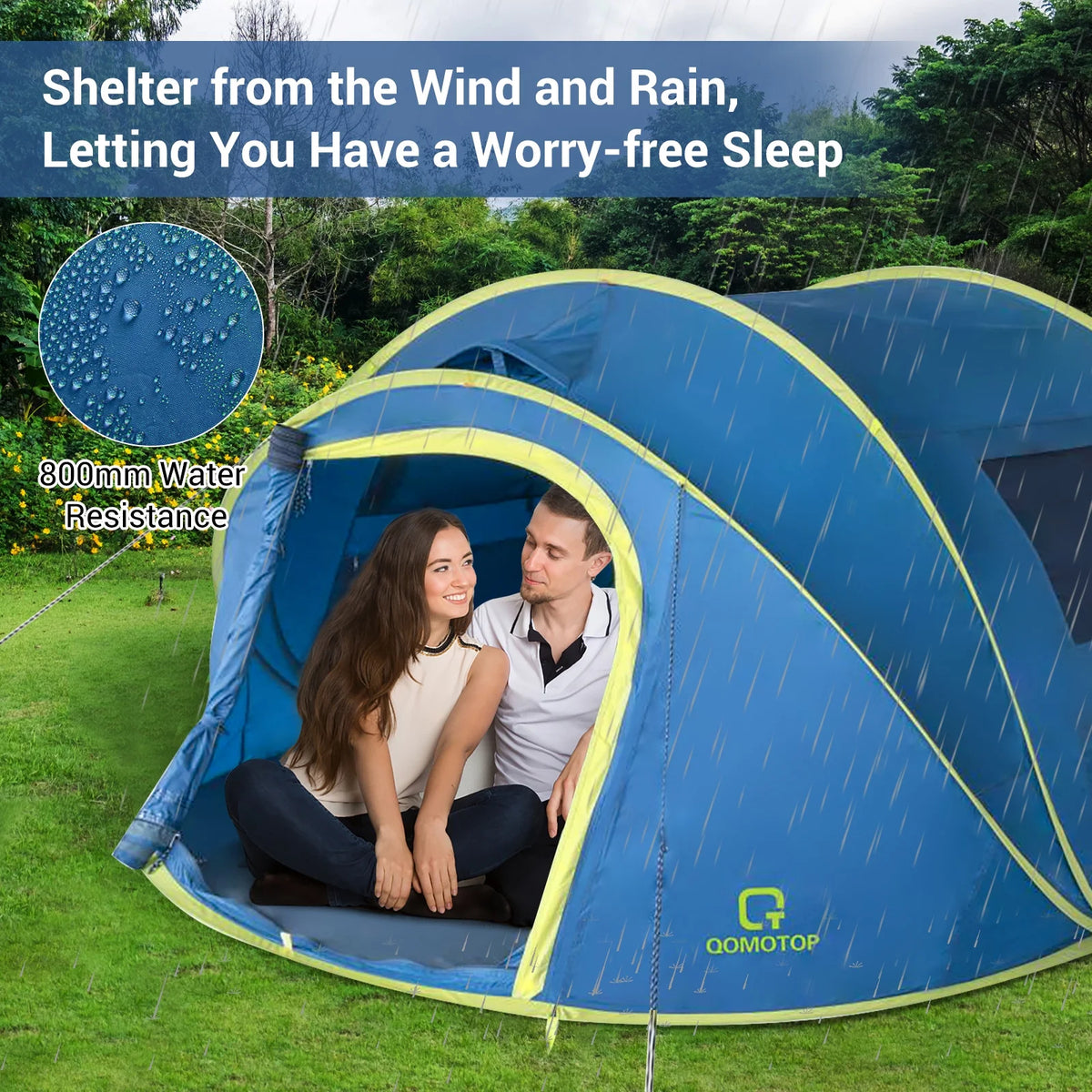 4-Person Waterproof Pop Up Camping Tent R98544