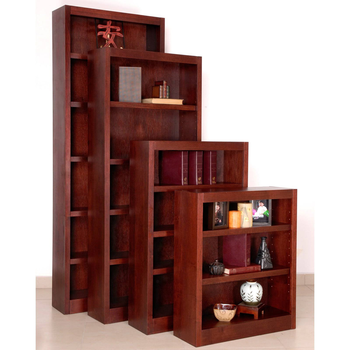 Cherry 6 Shelves Bookcase U622