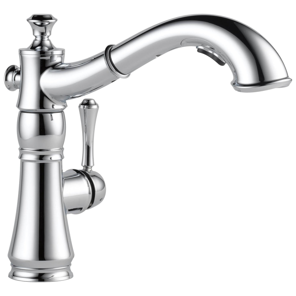 Chrome Single Handle Pull-Out Kitchen Faucet F772