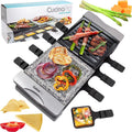 Raclette Table Grill with Non-stick Grilling Plate and Cooking Stone, 8 Person Electric Tabletop Cooker Q6830