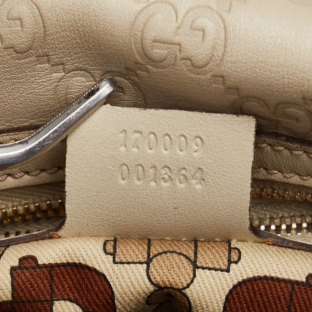 White Calf Leather Boston Bag T50942