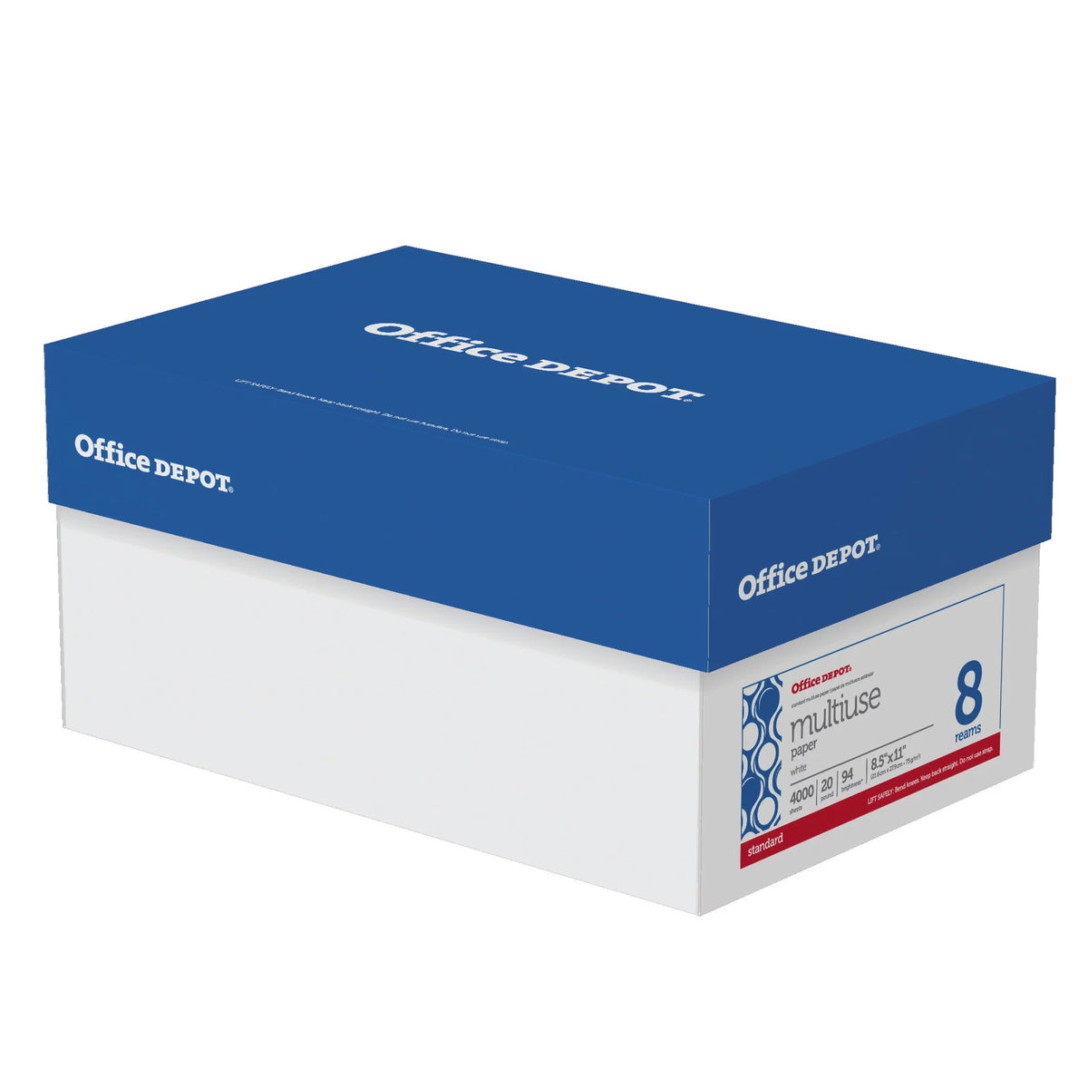 White 20 Lb Letter Paper, 500 Sheets Per Ream, Case Of 8 Reams L157