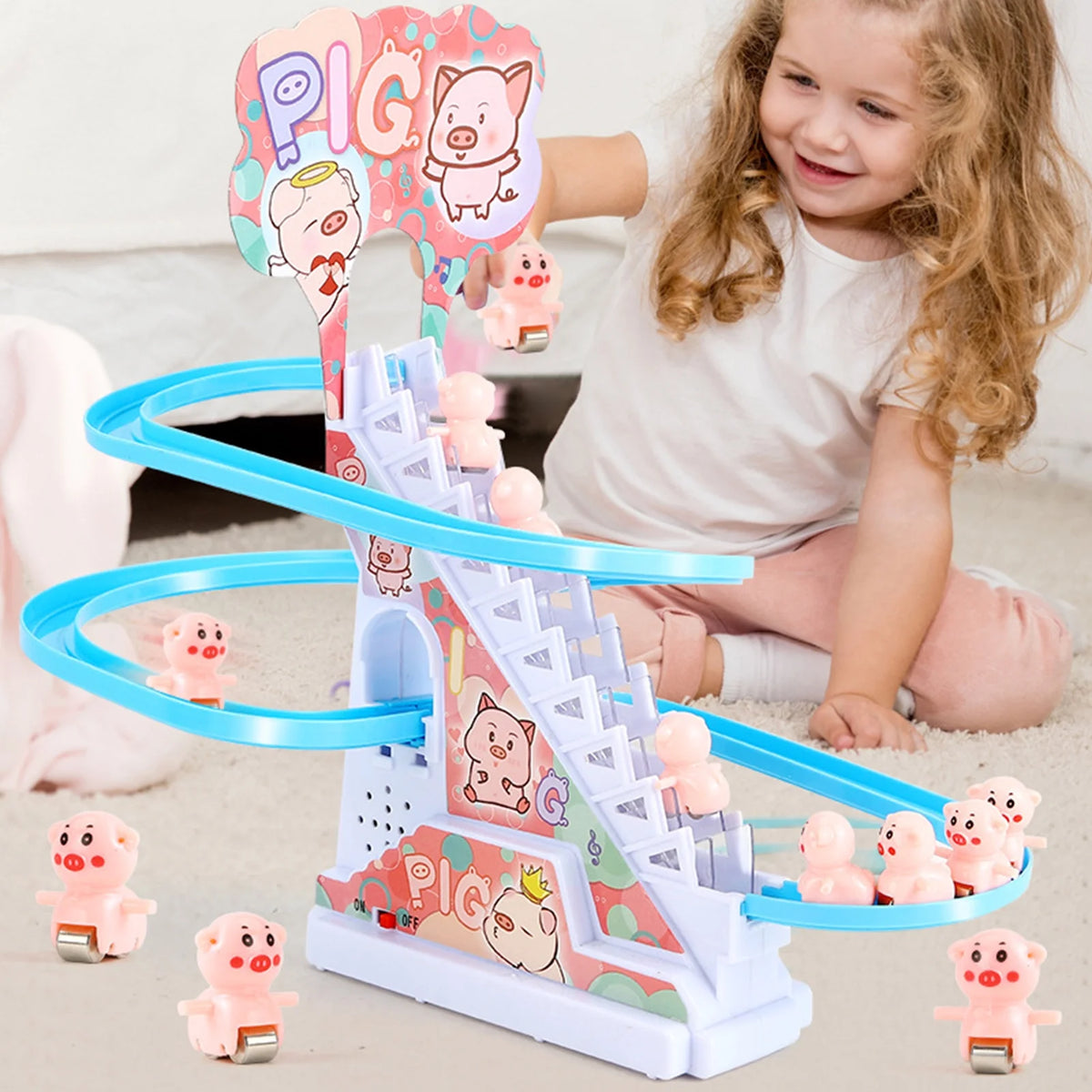Roller Coaster Piggy Track Toy H246423