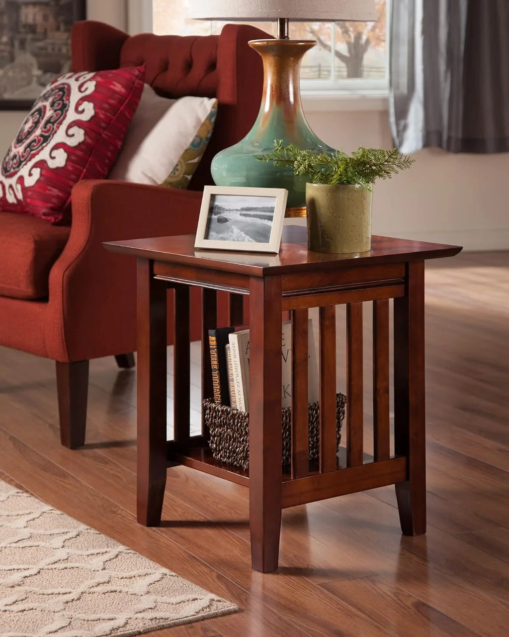 Solid Hardwood End Table 20 In Set Of 2 Walnut T294942