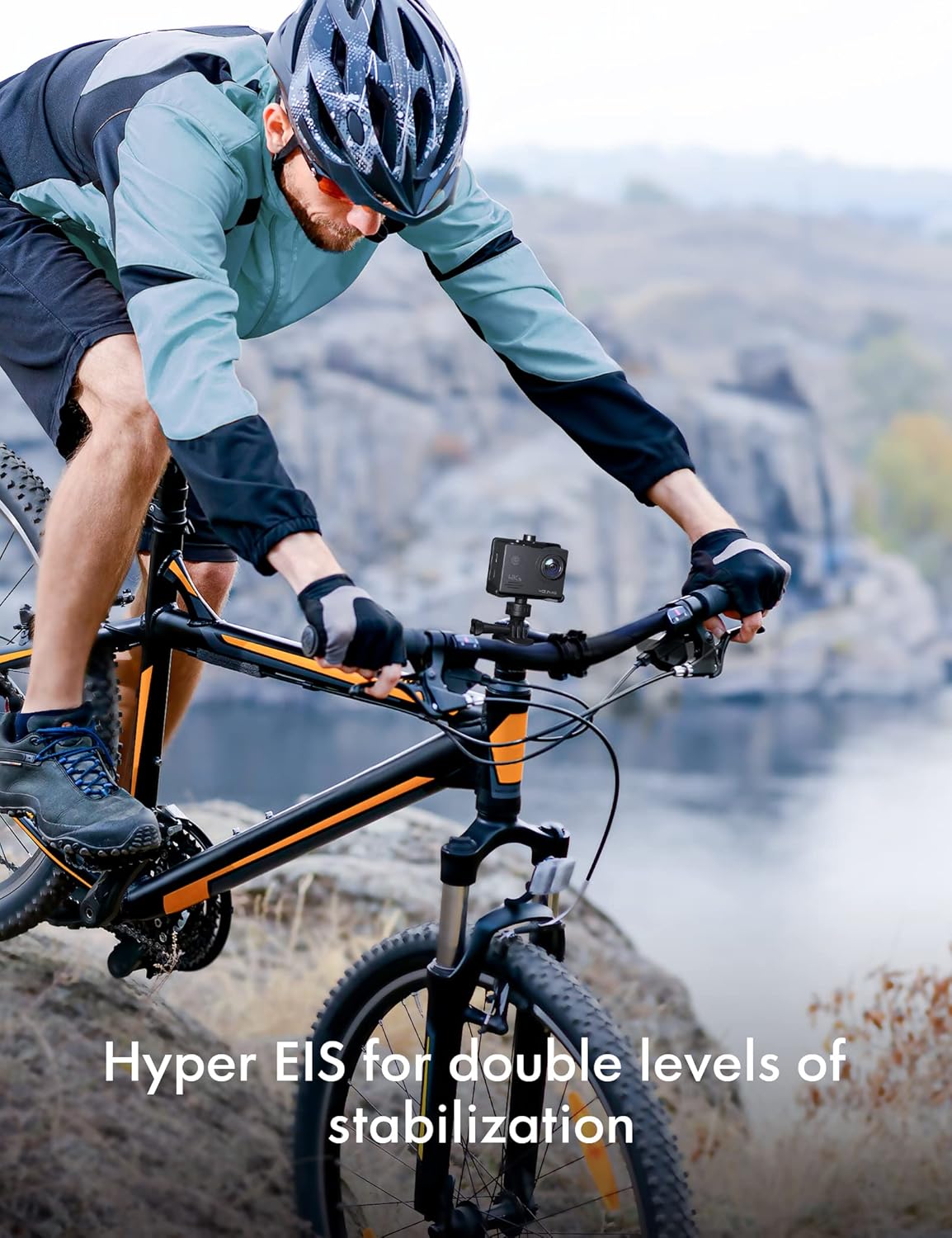 4K 30FPS 20MP Waterproof Action Camera with Remote Control, 2x1050mAh Batteries and Mount Accessories Kit L112