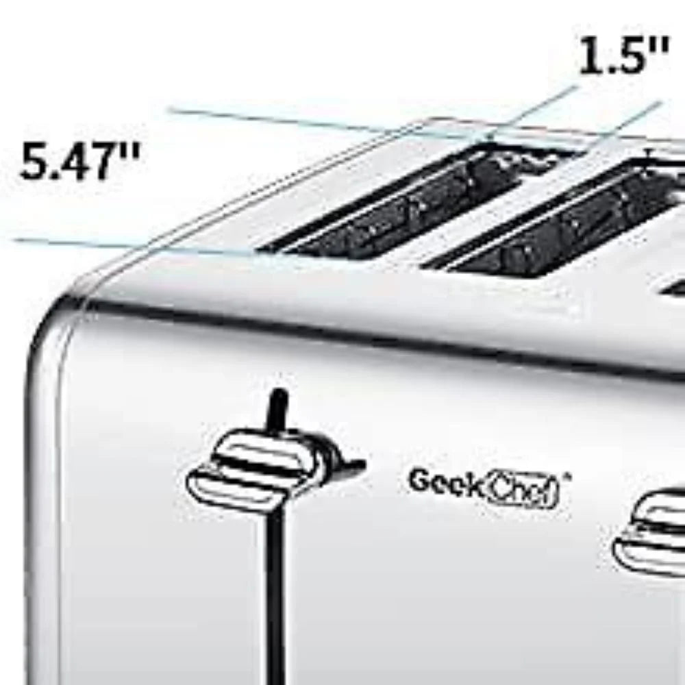 4 Slice Stainless Steel Toaster D822631